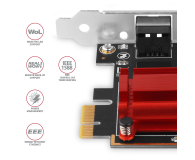 AXAGON Karta sieciowa PCI-Express z szybkością transmisji 2.5Gbit/s PCEE-G25 - 1211976 - zdjęcie 4